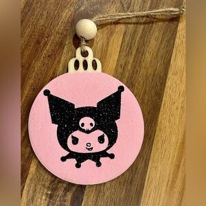 Kuromi wooden ornament